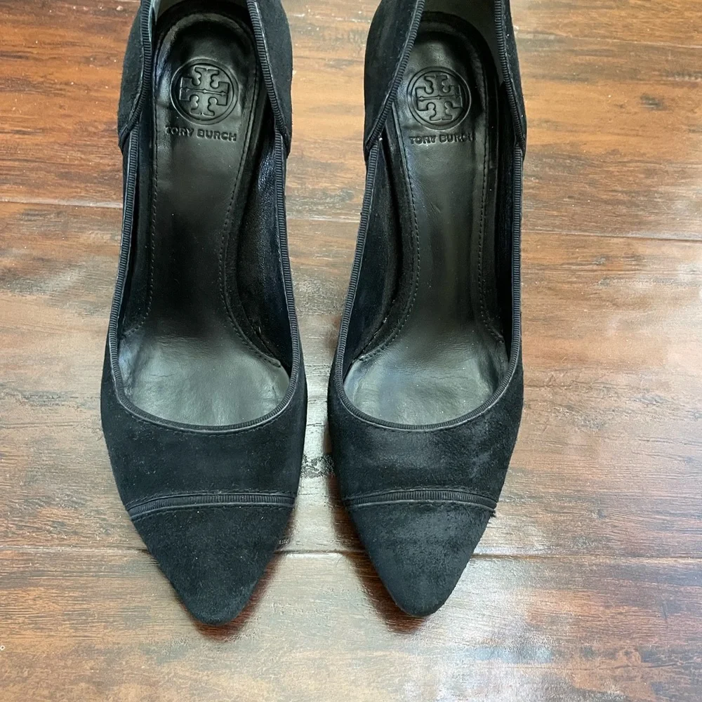 Tory Burch Black Suede Heels